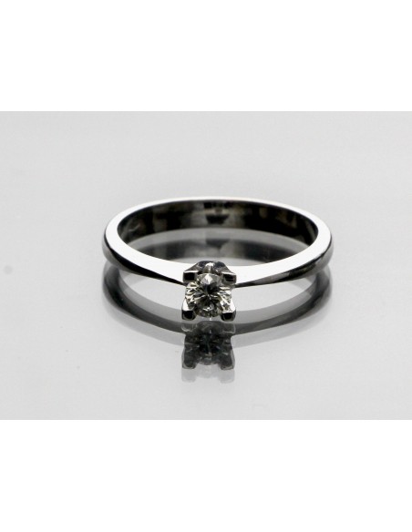 anello solitario diamante OPERA ITALIANA JEWELLERY modello Milano