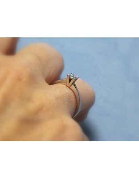 anello solitario diamante OPERA ITALIANA JEWELLERY modello Milano