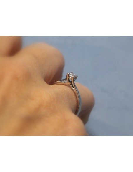 anello solitario diamante OPERA ITALIANA JEWELLERY modello PADOVA