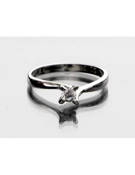 anello solitario diamante OPERA ITALIANA JEWELLERY modello Bologna