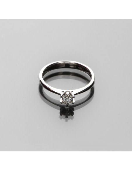 Anello solitario diamante OPERA ITALIANA JEWELLERY modello Positano