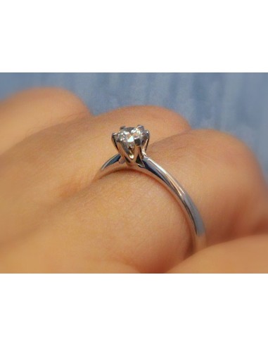 Anello solitario diamante OPERA ITALIANA JEWELLERY modello Positano