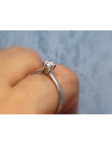 Anello solitario diamante OPERA ITALIANA JEWELLERY modello Siracusa