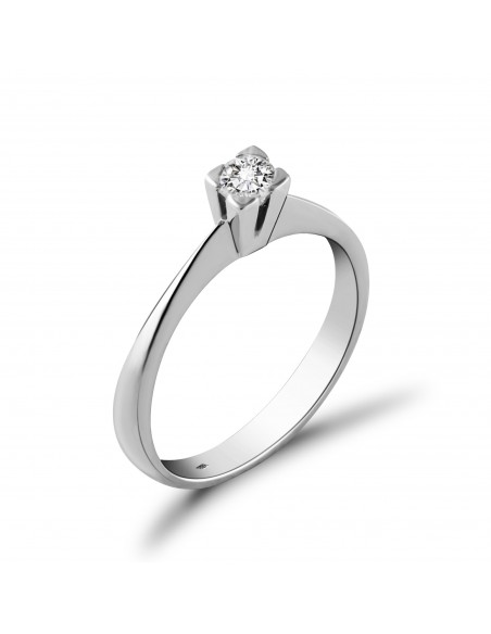 anello solitario diamante OPERA ITALIANA JEWELLERY modello Milano