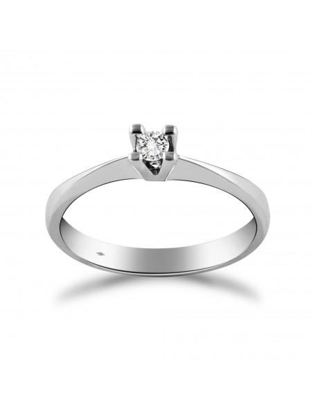 anello solitario diamante OPERA ITALIANA JEWELLERY modello Milano