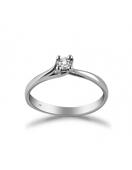 anello solitario diamante OPERA ITALIANA JEWELLERY modello PADOVA