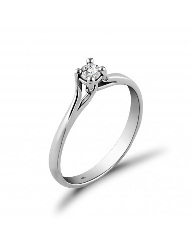 anello solitario diamante OPERA ITALIANA JEWELLERY modello PADOVA