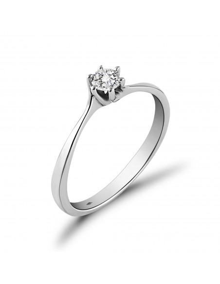 Anello solitario diamante OPERA ITALIANA JEWELLERY modello Viareggio