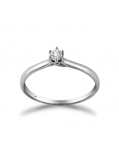 Anello solitario diamante OPERA ITALIANA JEWELLERY modello Siracusa