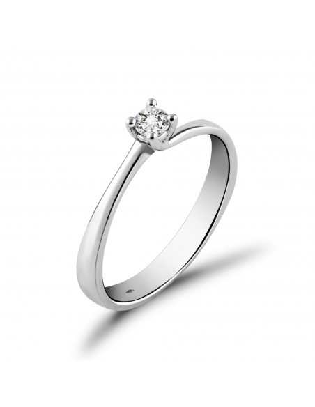 Anello solitario diamante OPERA ITALIANA JEWELLERY modello CORTINA