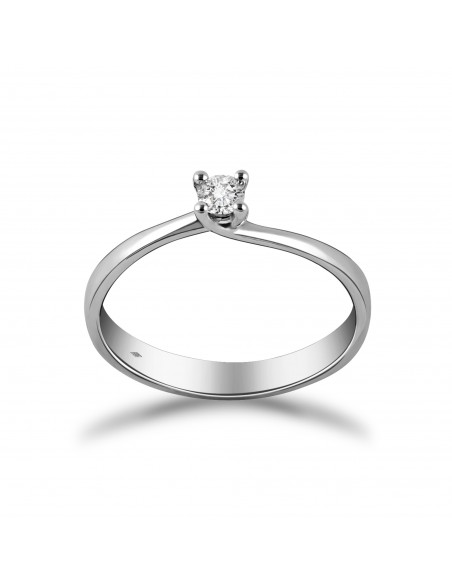 Anello solitario diamante OPERA ITALIANA JEWELLERY modello CORTINA