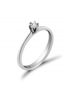 Anello solitario diamante OPERA ITALIANA JEWELLERY modello Positano