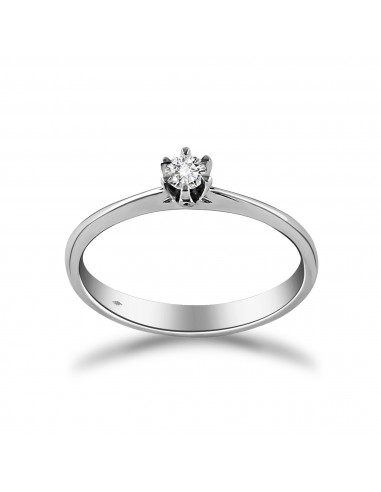 Anello solitario diamante OPERA ITALIANA JEWELLERY modello Positano