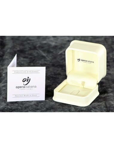 Anello fedina 9 diamanti OPERA ITALIANA JEWELLERY modello VOLTERRA