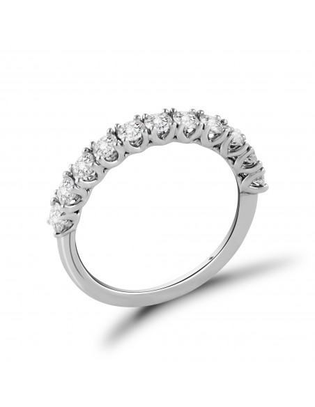 Anello fedina 11 diamanti OPERA ITALIANA JEWELLERY modello SATURNIA