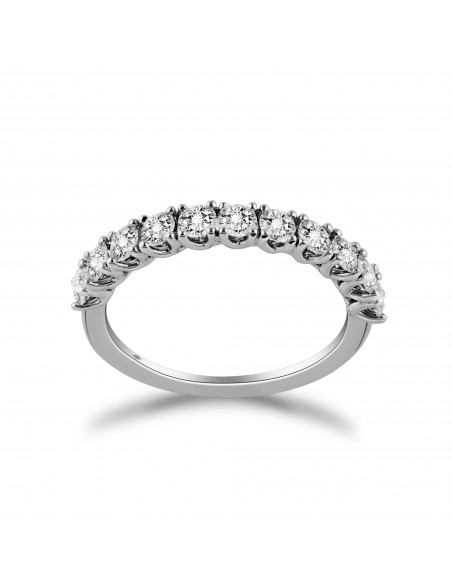 Anello fedina 11 diamanti OPERA ITALIANA JEWELLERY modello SATURNIA