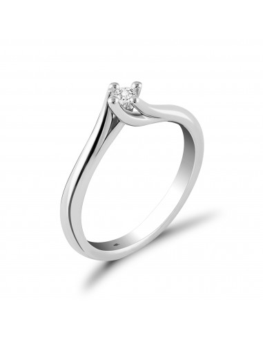 anello solitario diamante OPERA ITALIANA JEWELLERY modello CAGLIARI