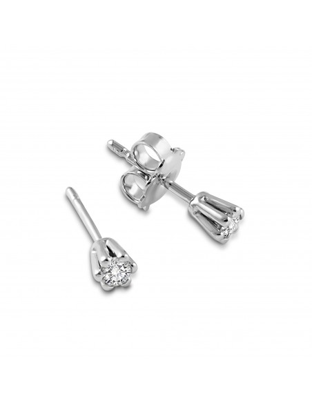 orecchini solitario diamanti OPERA ITALIANA JEWELLERY modello GUBBIO