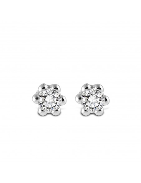 orecchini solitario diamanti OPERA ITALIANA JEWELLERY modello GUBBIO