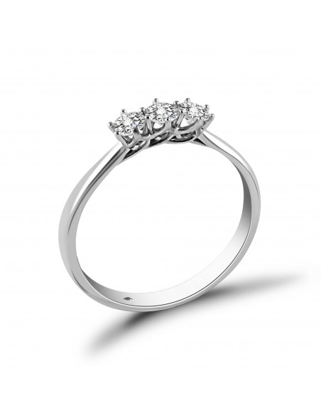 Anello trilogy diamanti OPERA ITALIANA JEWELLERY  modello Parigi