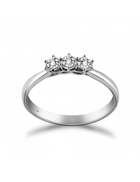 Anello trilogy diamanti OPERA ITALIANA JEWELLERY  modello Parigi