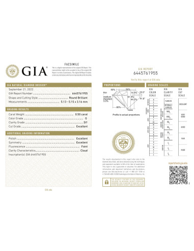 diamante investimento ct. 0.50 G-SI1...