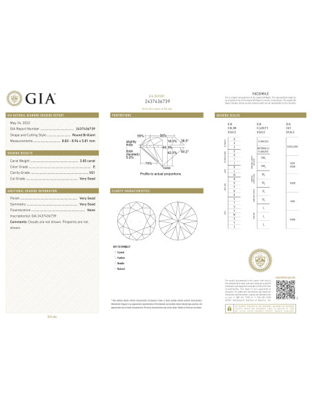diamante investimento ct. 3.00 E-VS1 certificato GIA