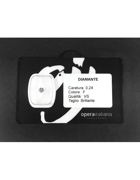 diamante ct. 0.24 certificato in blister