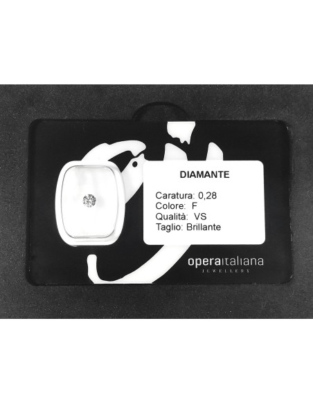 diamante ct. 0.28 certificato in blister