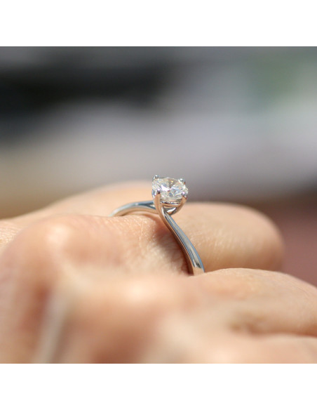 Anello solitario diamante OPERA ITALIANA JEWELLERY modello Agrigento