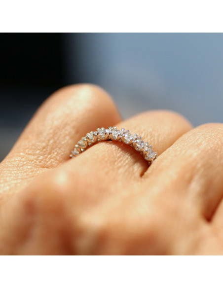 Fedina a giro diamanti  OPERA ITALIANA JEWELLERY modello PASSIGNANO