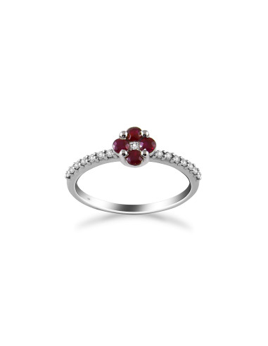 Anello fiore rubino e diamanti OPERA...