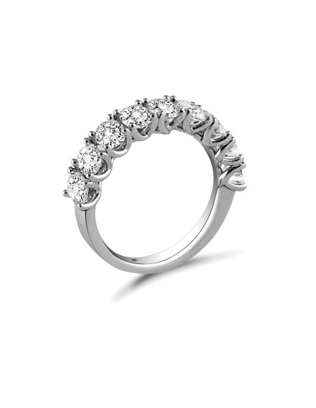 Anello fedina 9 diamanti OPERA ITALIANA JEWELLERY modello SCICLI