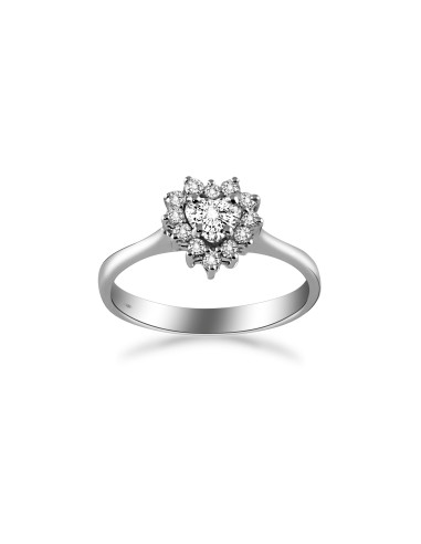 Anello diamante taglio cuore e...