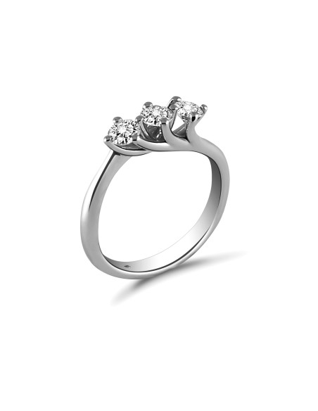 Anello trilogy diamanti OPERA ITALIANA JEWELLERY modello Singapore
